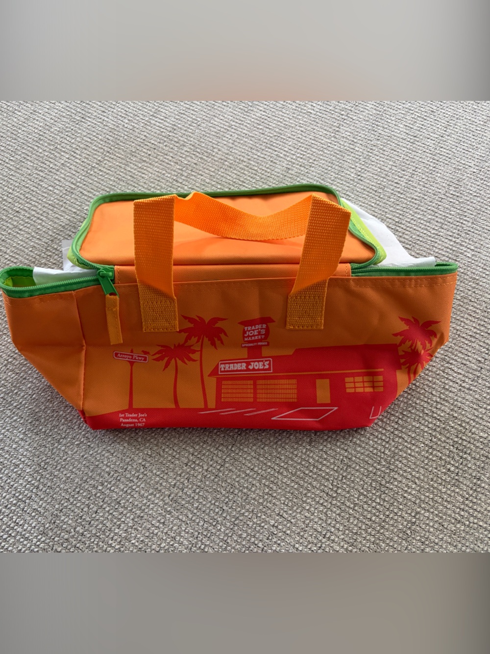 Bright Orange & Red Tropical Tote Bag